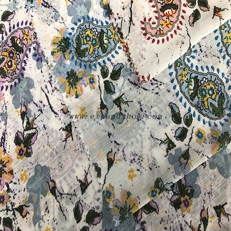 Lurex Chiffon Crepe fabric 