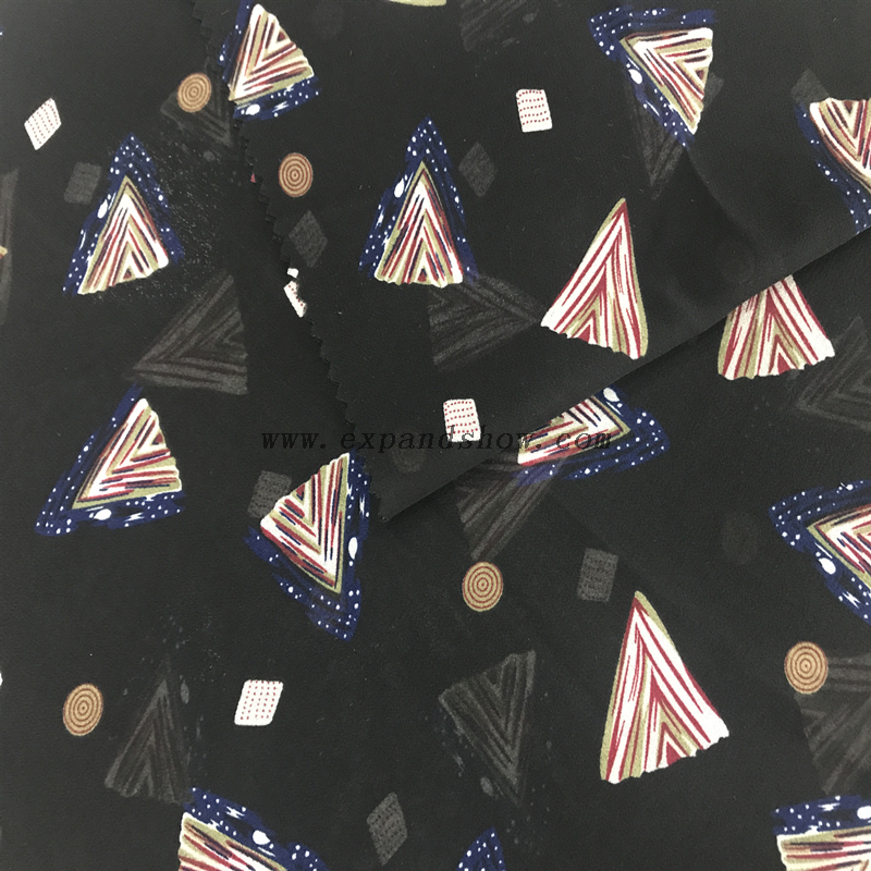 Factory customized elegant woven printed plain chiffon fabric