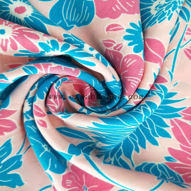 Fancy printed women dresses fabric rayon printed fabric 