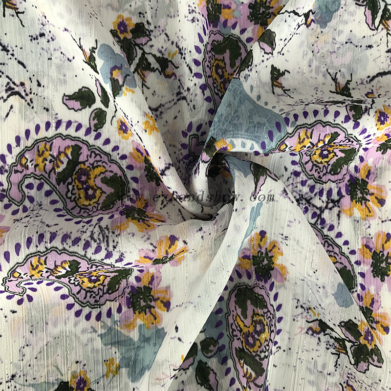 Lurex Chiffon Crepe fabric 