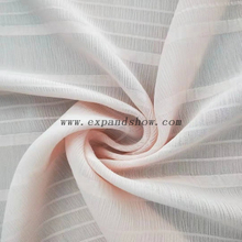 Fancy women dresses fabric polyester high quality chiffon crinkle stripe dyed 