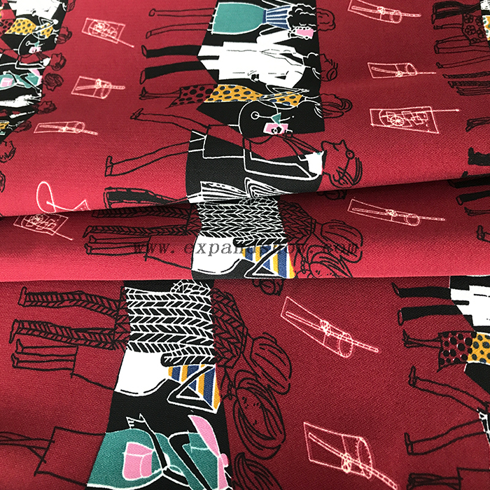 Rhombus printed fabric 
