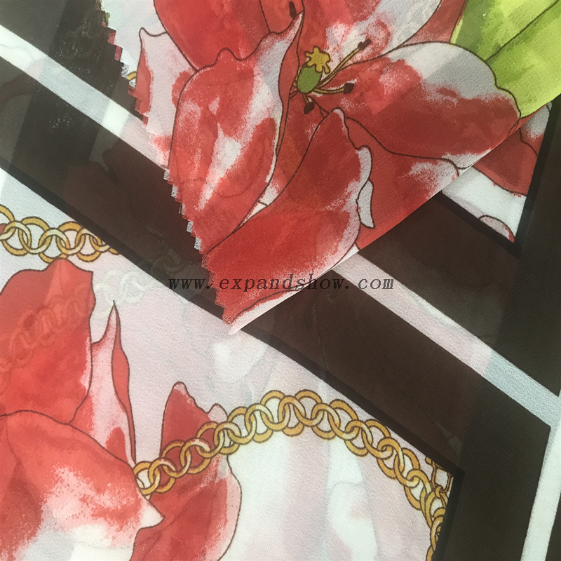 New Fashion Women Chiffon Printed Fabric For Garment