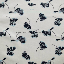 Fancy women dresses fabric polyester slub printed fabric 