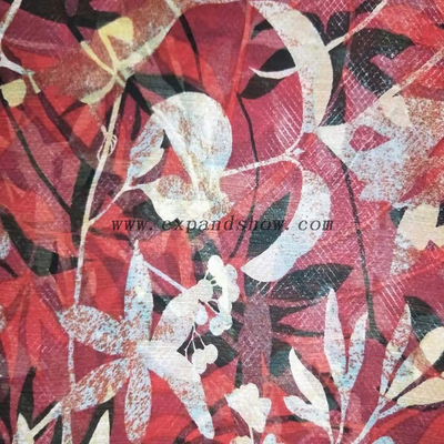 Fancy women dresses fabric polyester chiffon crinkle fabric printed 