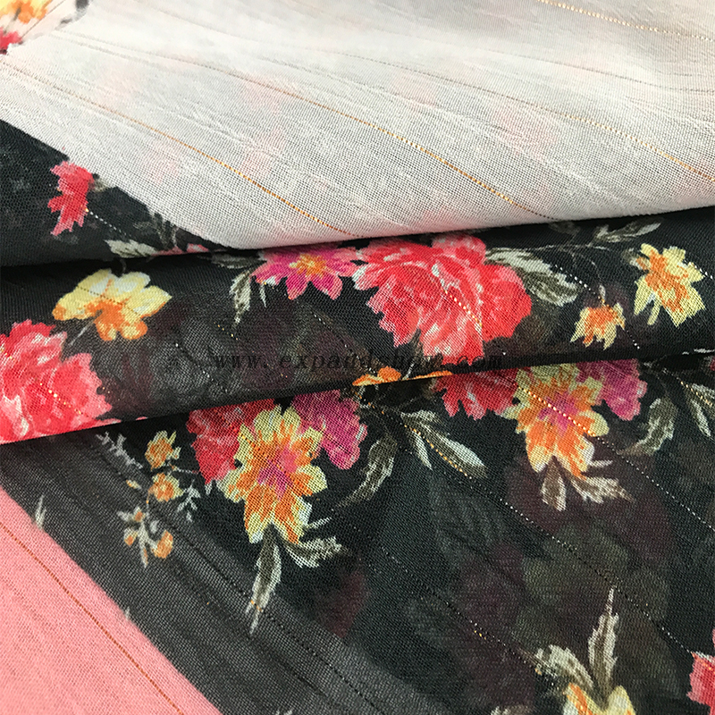 Lurex Chiffon Crepe fabric 