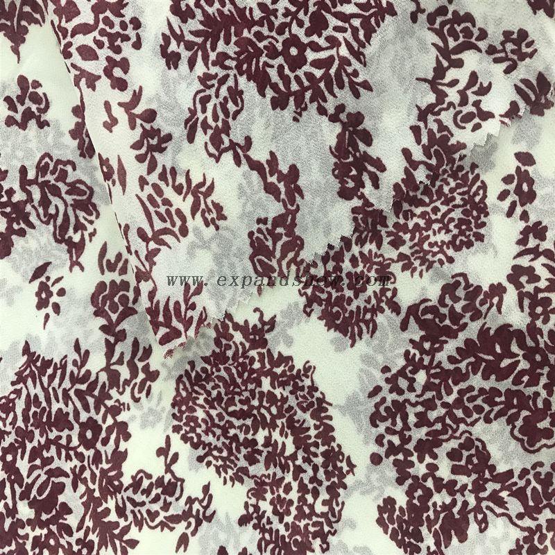 Elegant high quality fashion polyester printed chiffon fabric