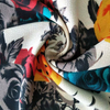 fancy women dresses fabric polyester high quality bubble chiffon printed 
