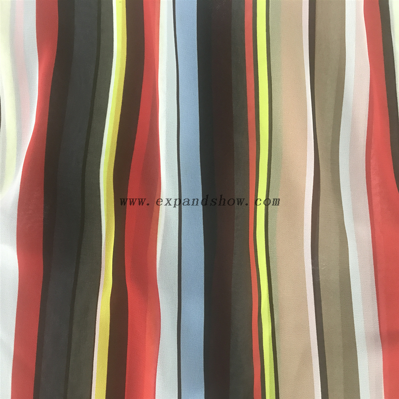 Hot sale 100% polyester printed chiffon fabric for dress