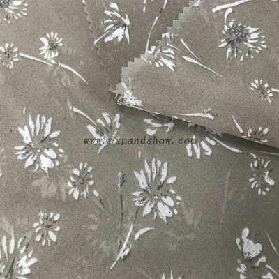 Shaoxing textile supplier flower pattern chiffon fabric 100% polyester