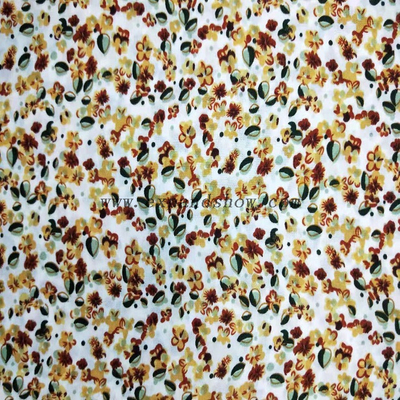 Fancy women dresses fabric polyester high quality wool peach printed