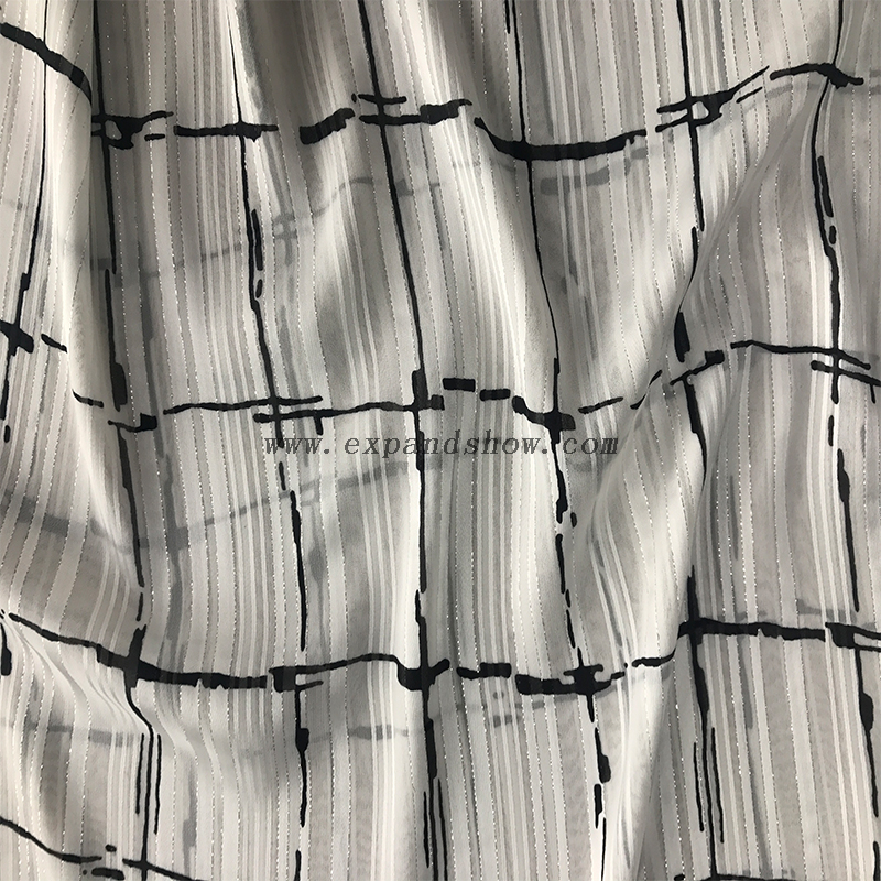 Beautiful silver stripe fabric 
