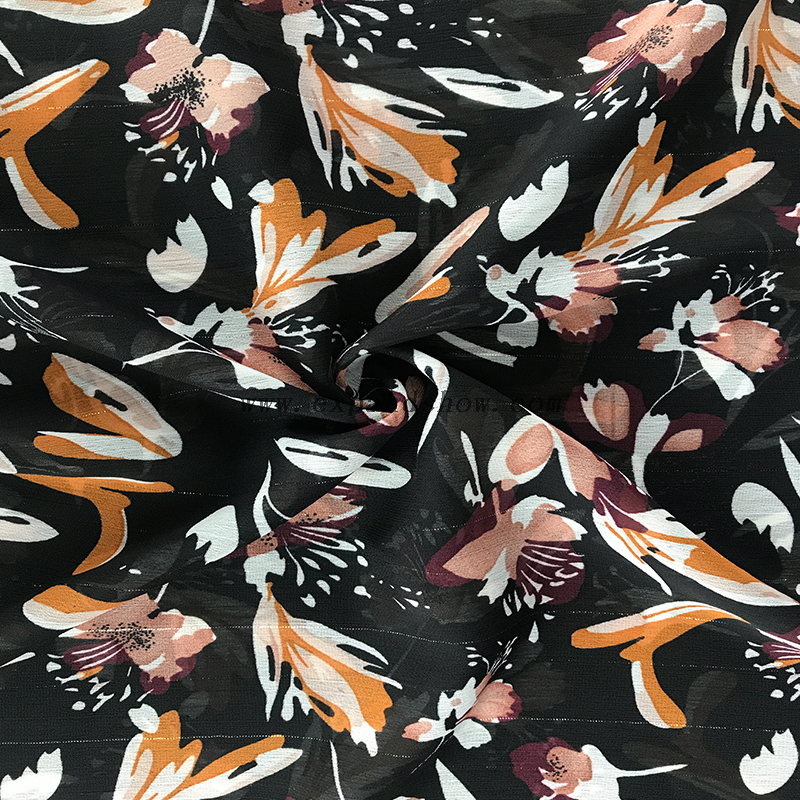 Lurex Chiffon Crepe fabric 