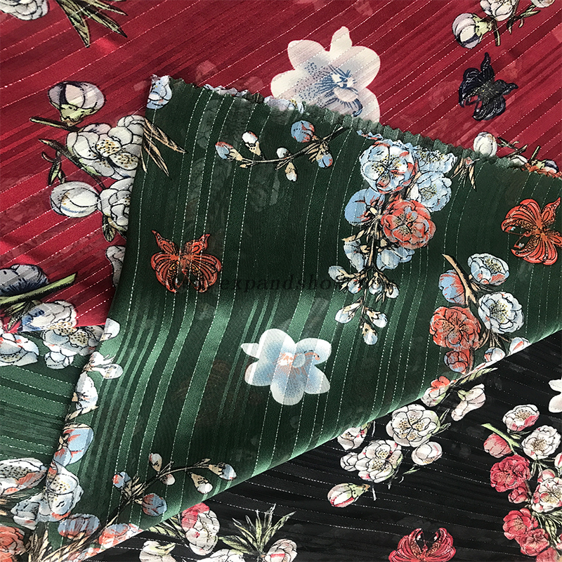 Beautiful silver stripe fabric 