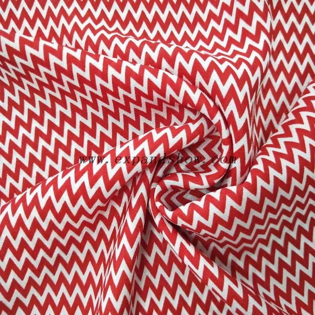 Fancy women dresses fabric polyester tissue faille crepe printed 