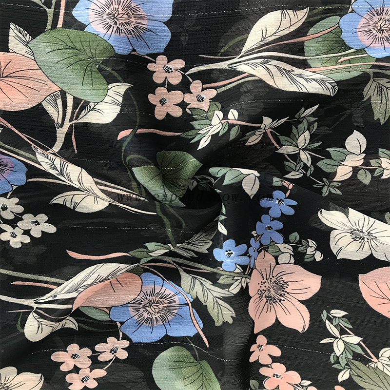 Lurex Chiffon Crepe fabric 
