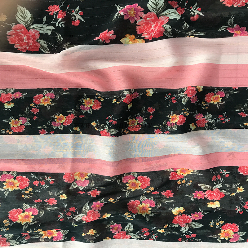 Lurex Chiffon Crepe fabric 