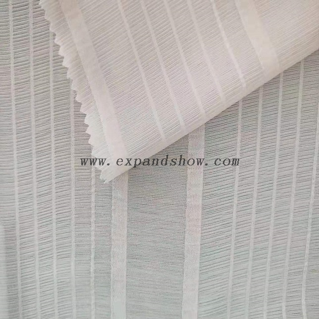 Fancy women dresses fabric polyester high quality chiffon crinkle stripe dyed 