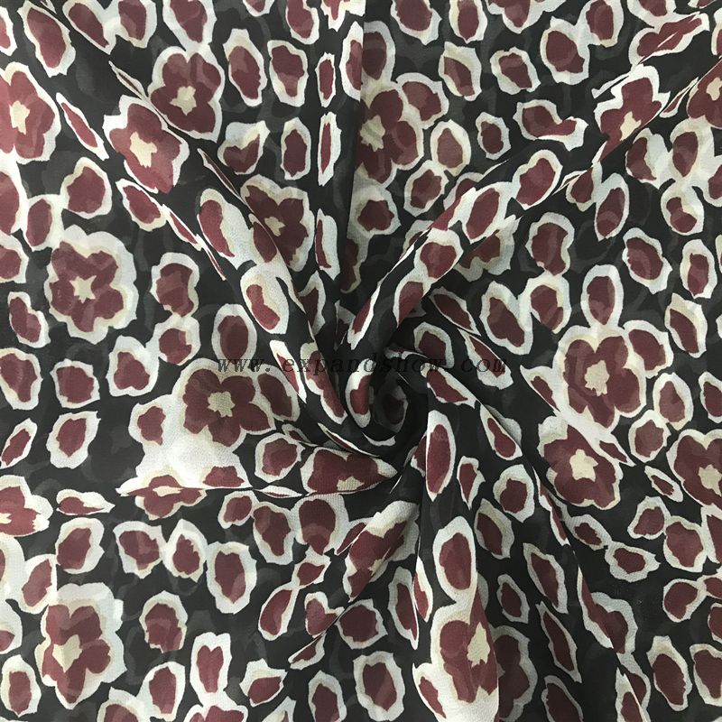 Wholesale 100% polyester printed Chiffon Fabric for Dress