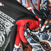 Fancy women dresses fabric polyester tissue faille crepe printed 