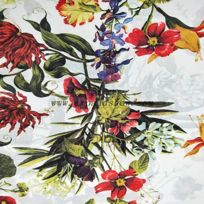 Fancy printed women dresses fabric polyester chiffon digital fabric