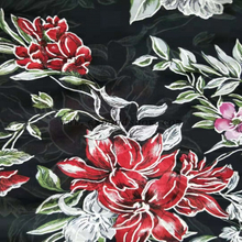 Fancy printed women dresses fabric polyester chiffon puff fabric