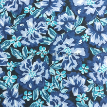 Fancy printed women dresses fabric polyester 50D chiffon pearl digital fabric 