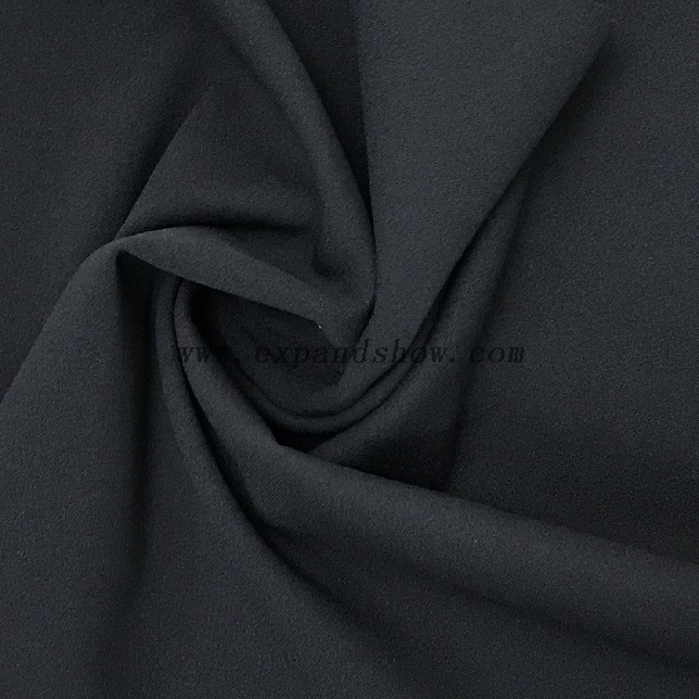Fancy women dresses fabric polyester scuba crepe dyed fabric