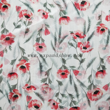 Fancy women dresses fabric polyester chiffon crinkle fabric printed