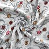 Fancy women dresses fabric polyester high quality soft moss crepe dobby georgette printed