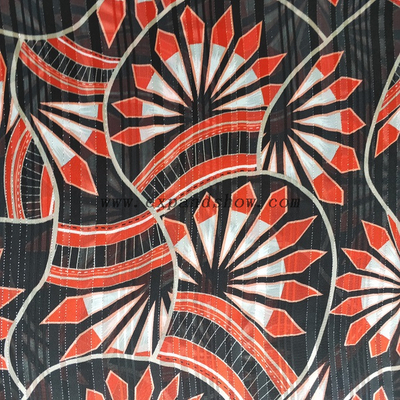 Fancy women dresses fabric polyester chiffon D&L printed fabric 