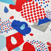 fancy women dresses fabric polyester polka printed 