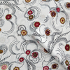 Fancy women dresses fabric polyester high quality soft moss crepe dobby georgette printed