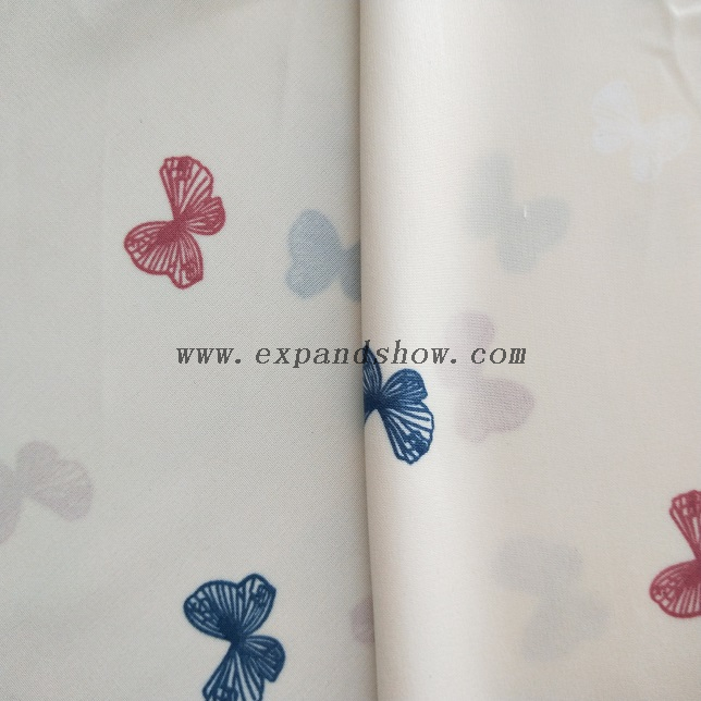 Fancy women dresses fabric polyester high quality wool peach printed
