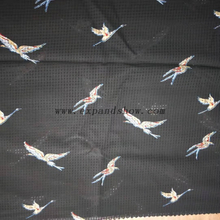 Fancy women dresses fabric alkali melt check printed fabric 