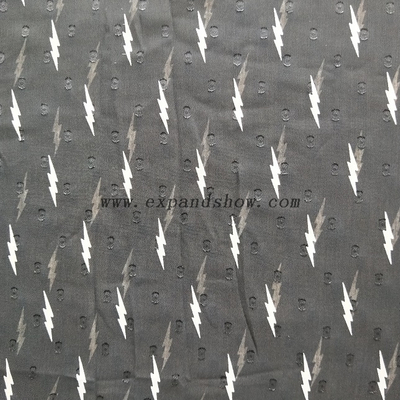 Fancy women dresses fabric polyester chiffon jacquard printed 