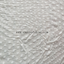 Fancy women dresses fabric polyester chiffon crinkle clip dot dyed 