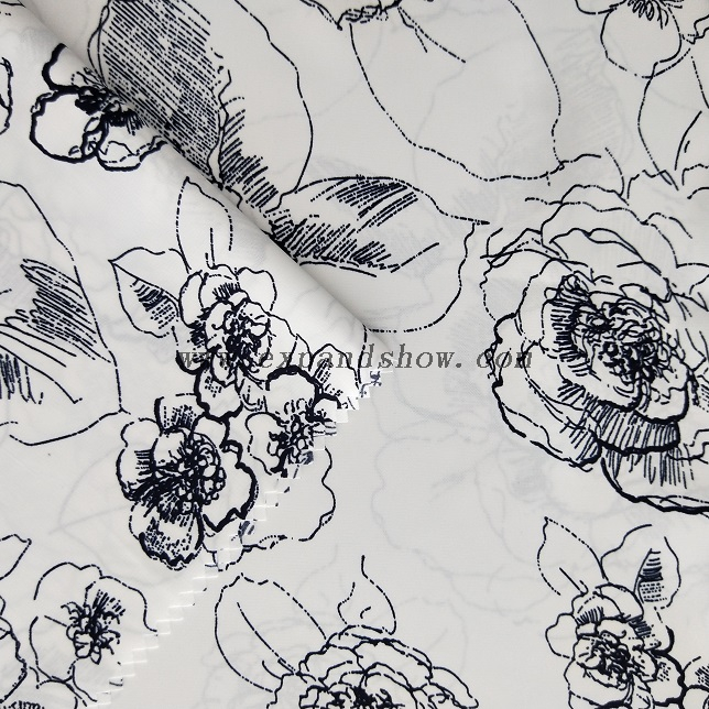 fancy women dresses fabric polyester polka printed 