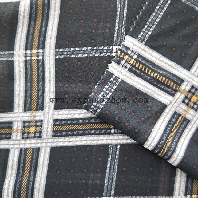 Fancy printed women dresses fabric polyester 75D chiffon fabric 