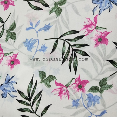 Fancy women dresses fabric polyester high quality soft moss crepe dobby georgette printed 