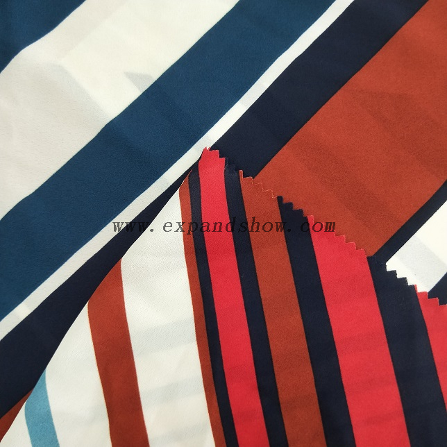 Fancy women dresses fabric polyester high quality soft moss crepe dobby georgette printed 