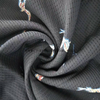 Fancy women dresses fabric alkali melt check printed fabric 
