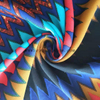 Fancy women dresses fabric polyester tissue faille crepe printed