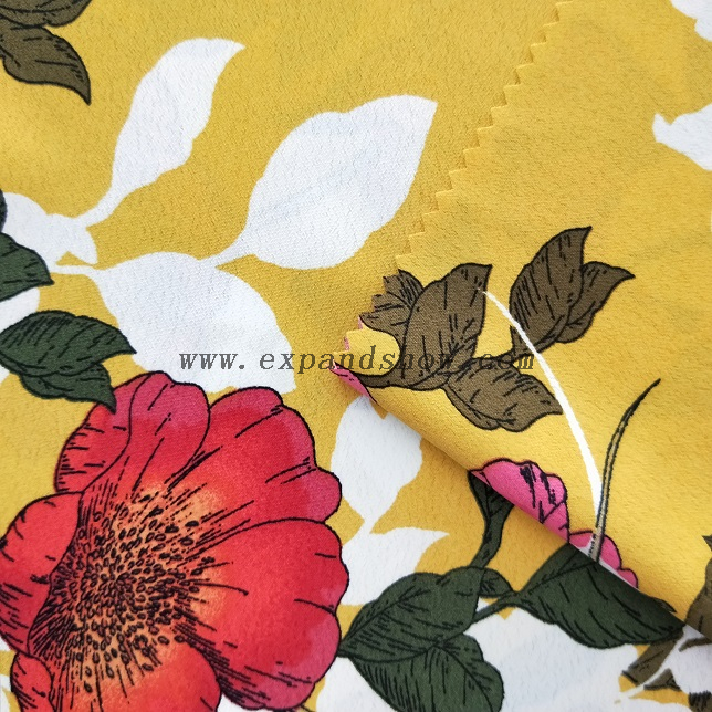 Fancy women dresses fabric polyester high quality koshibo printed 