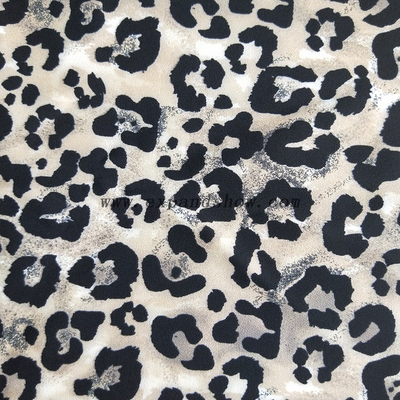 fancy women dresses fabric polyester double layer four way printed 