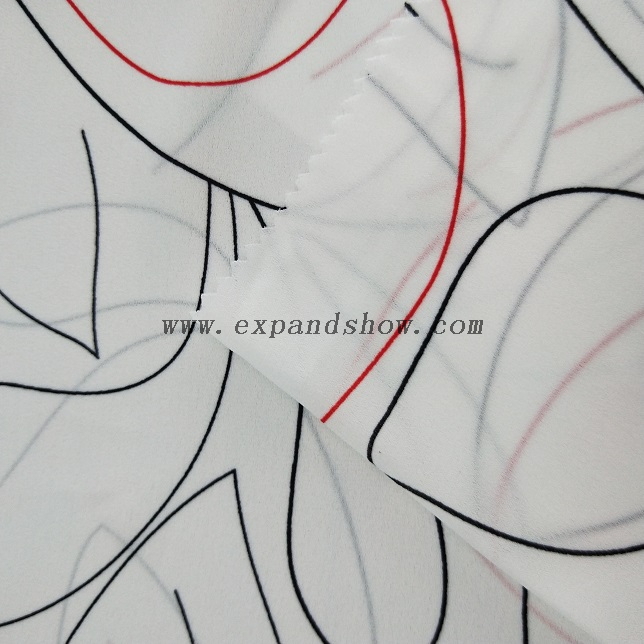 Fancy women dresses fabric polyester high quality soft moss crepe dobby georgette printed 