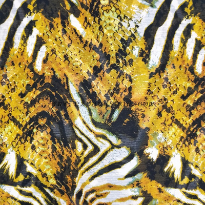 Fancy printed women dresses fabric polyester chiffon crinkle fabric 