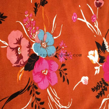 Fancy printed women dresses fabric FULI crepe fabric 