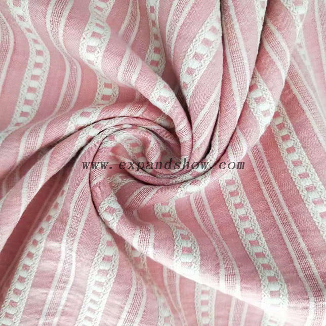 Fancy women dresses fabric C+R jacquard yarn dyed 