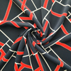 fancy women dresses fabric polyester polka printed 